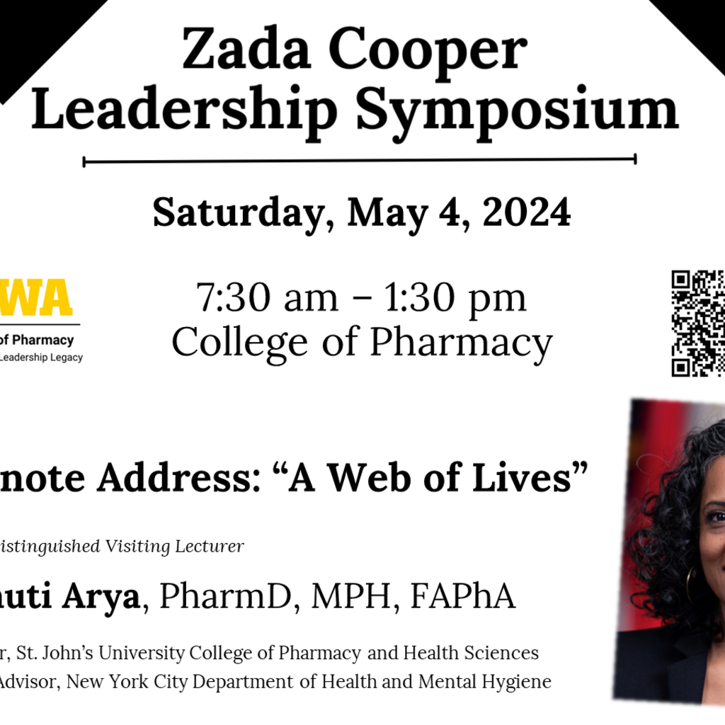 2024 UI College of Pharmacy Zada Cooper Leadership Symposium promotional image