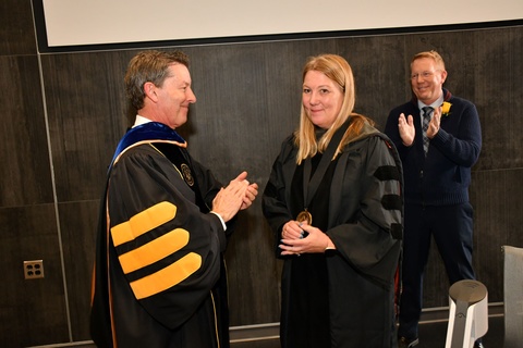 Provost Kevin Kregel, Jill Kolesar, Nate Kramer