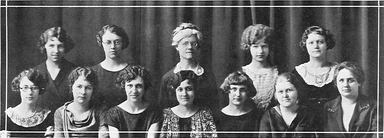 Zada Cooper, back center, in 1925.
