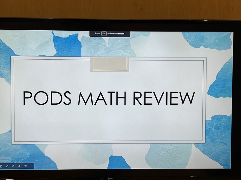 PODS Math Review