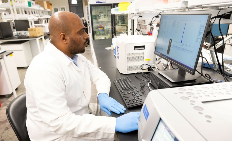 Siddhanth Hejmady Student Profile Sitting in Reza Nejadnik's Lab 