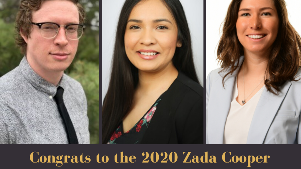2020 Zada Cooper Student Leadership Award Recipients Announced